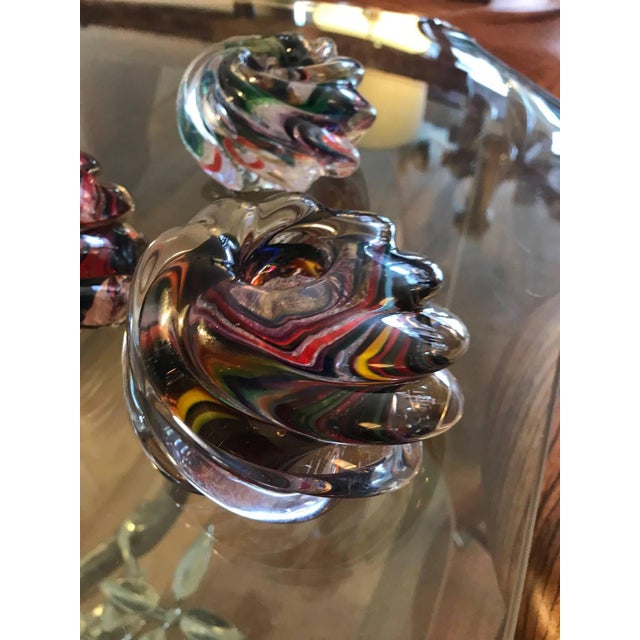 Murano Glass Votive Candle Holders Set of Three Chairish