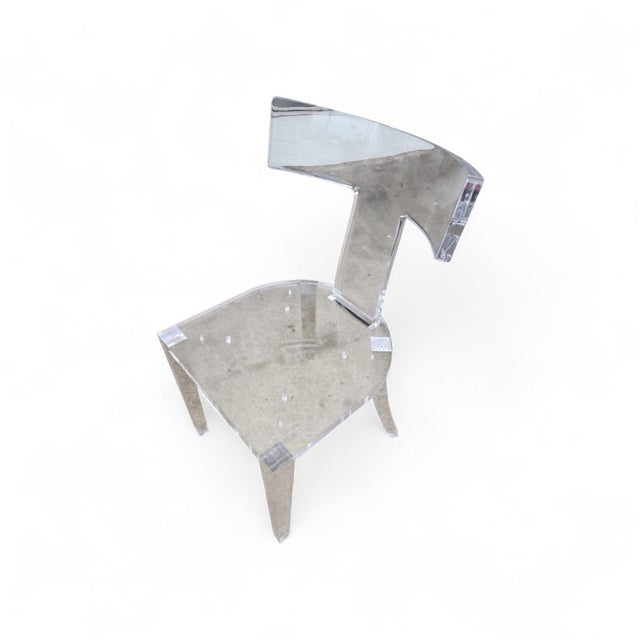 Interlude Home Interlude Home Klismos Lucite Desk Chair For Sale - Image 4 of 7