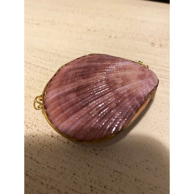 Blush Vintage Clam Shell Trinket Box For Sale - Image 8 of 8