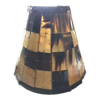 Vintage Tortoise Shell Pieced Lamp Shade For Sale