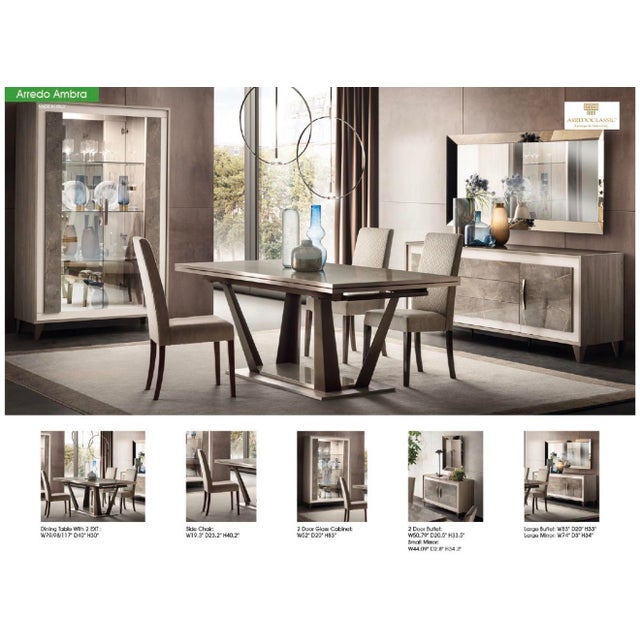 Brown Casa Milano Modern Luxe 10-Piece Italian Dining Room Set For Sale - Image 8 of 9