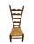 Mid-Century Modern Vintage Rustic & Stylish Italian “Fireside” Ladder Back Side Chair Attributed to Gio Ponti for Casa E Giardino For Sale - Image 3 of 13