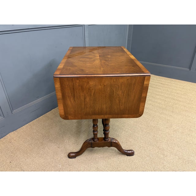 Burr Walnut Sofa Table, 1910 For Sale - Image 3 of 18