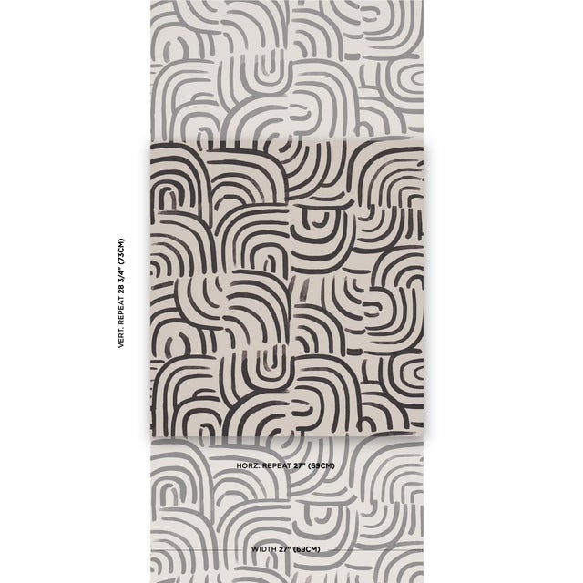 New Beat, designed by Backdrop, is a mid-scale multidirectional wallpaper design composed of painterly concentric arches....
