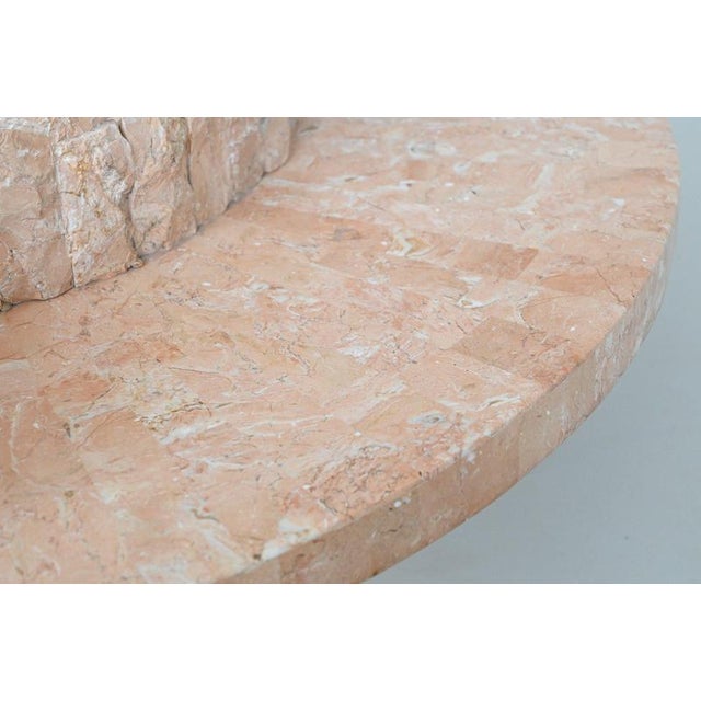 Round Sculptural Mactan Stone Coffee Table, Belgium, 1970s For Sale - Image 9 of 18