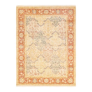 Mogul, One-of-a-Kind Hand-Knotted Area Rug - Ivory, 4' 3" x 5' 8" For Sale