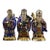 Late 19th Century Set of 3 Gilt Bronze and Enamel Fu Lu Shou Statues, 1.8kg Each For Sale