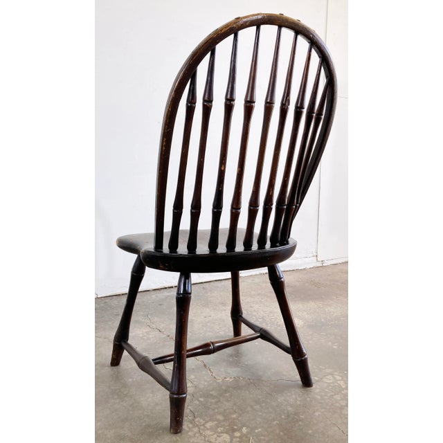 Wood Antique Windsor Style Wood Spindle Chair For Sale - Image 7 of 12