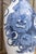 Blue Large Antique 19th Century Qing Chinese Blue & White Foo Dog Porcelain Vase For Sale - Image 8 of 18