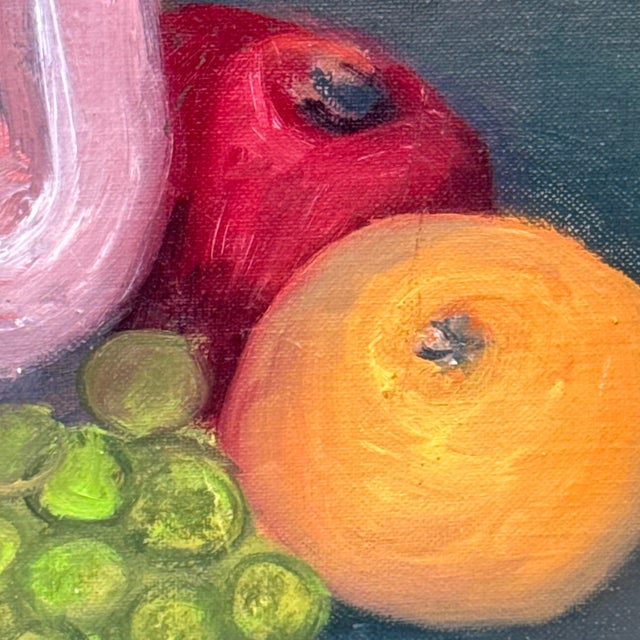 Vintage Signed Swedish Copper Still Life Oil Painting, Framed For Sale In Tampa - Image 6 of 12