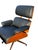 Vintage Mid Century Modern Leather Lounge Chair and Ottoman Attributed to Selig For Sale - Image 14 of 16