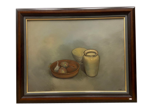 European Artist, Still Life, 20th Century, Oil on Panel, Framed
