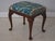 Queen Anne Pair Scalamandre Upholstered Queen Anne Stools For Sale - Image 3 of 12