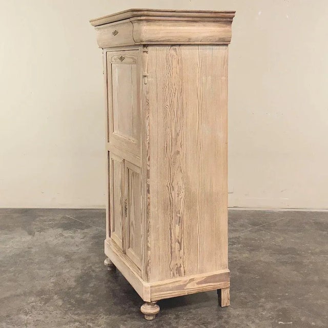 19th Century French Louis Philippe Period Stripped Pine Secretary For Sale In Baton Rouge - Image 6 of 18