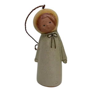 Mid-Century Modern Scandinavian Hanging Doll Bell Hand Crafted Art Pottery