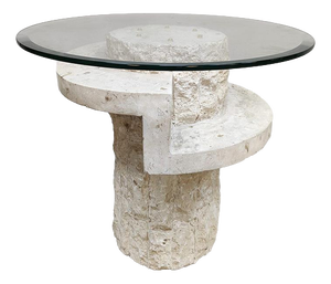 Vintage Mactan Stone Coffee Table attributed to Magnussen Ponte, 1980