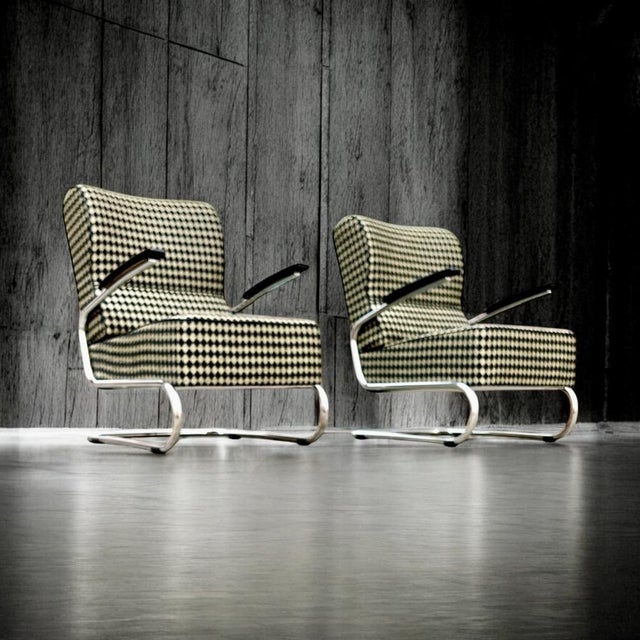 Beige Modern Bauhaus Tubular Steel Model RS8049 Cantilever Club Chairs from Mauser Werke Waldeck, Germany, 1935, Set of 2 For Sale - Image 8 of 18
