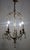 Antique French Brass and Glass Drop Chandelier from Unbekannt, 1940s For Sale - Image 9 of 12