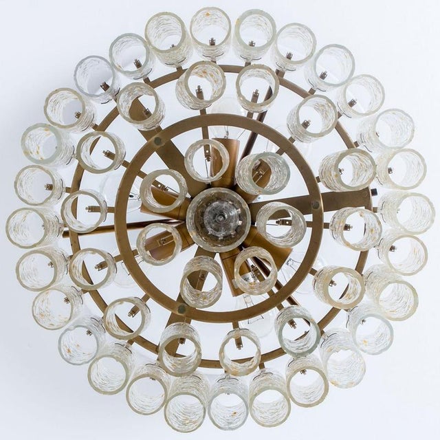 1960s Doria Gold Flakes Glass and Brass Chandeliers, 1960s For Sale - Image 5 of 18