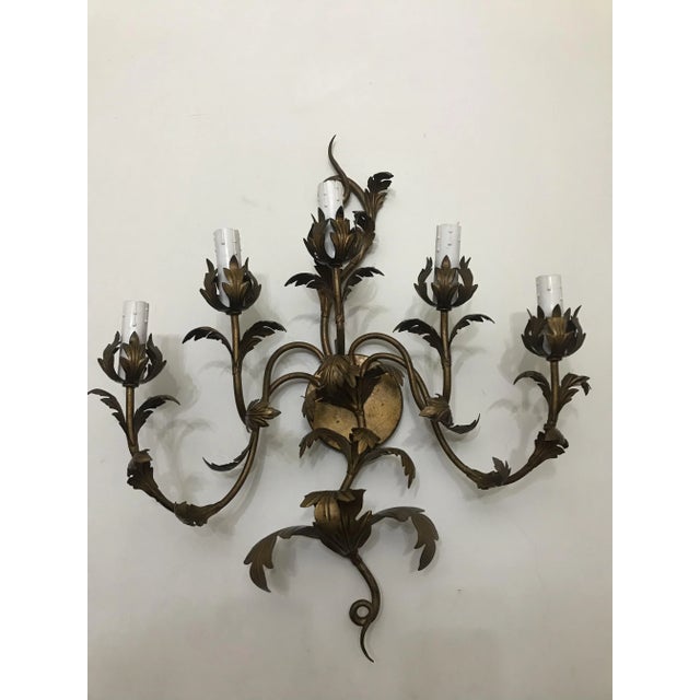 Appliques in Wrought Iron, 1950s, Set of 2 For Sale - Image 7 of 9