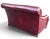 English Vintage Hickory Chair English Style Oxblood Leather Loveseat With Brass Nailhead Trim For Sale - Image 3 of 14