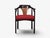 Red Edward Wormley, Horseshoe Chairs, Mahogany, Rosewood, Red Fabric, Usa, 1950s For Sale - Image 8 of 16