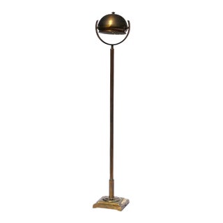 1960s Mid-Century Modern Attr. Fredrick Cooper Brass Floor Lamp For Sale