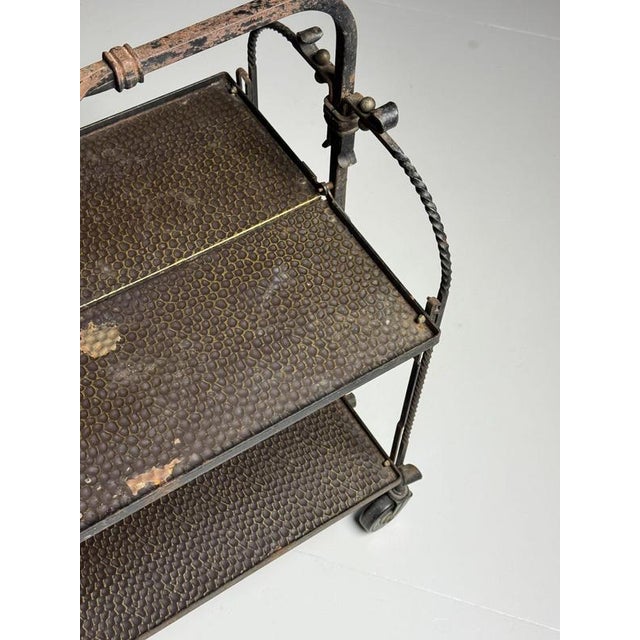 French Serving Trolley in Metal For Sale - Image 11 of 15