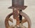 Charcoal Industrial Style Round Machined Iron Center Table on Casters For Sale - Image 8 of 18