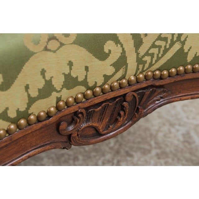 Vintage French Louis XV Style Small Chaise Lounge For Sale - Image 12 of 17