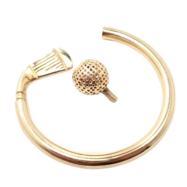 Contemporary Late 20th Century Tiffany & Co. Yellow Gold Golf Club & Ball Keychain Keyring For Sale - Image 3 of 5
