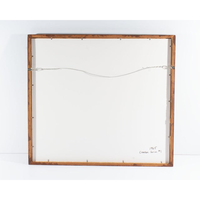 1950s 1956 “Creation Series #1” Watercolor Painting by Walter Sorge For Sale - Image 5 of 7