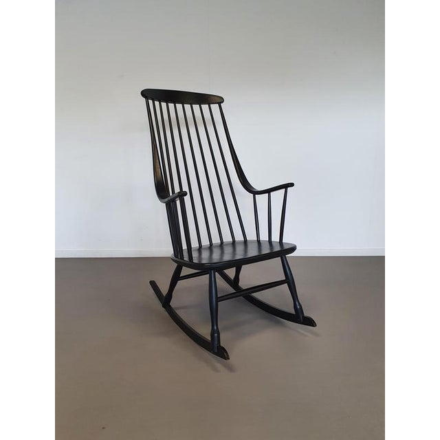 Black Black Rocking Chair by Lena Larsson for Nesto, 1960s For Sale - Image 8 of 14
