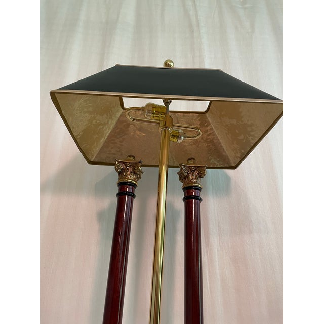 Wood Vintage Double Column Table Lamp For Sale - Image 7 of 9