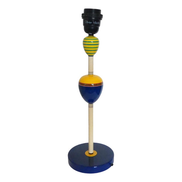 Postmodern French Table Lamp by Olivier Villatte, 1980s For Sale