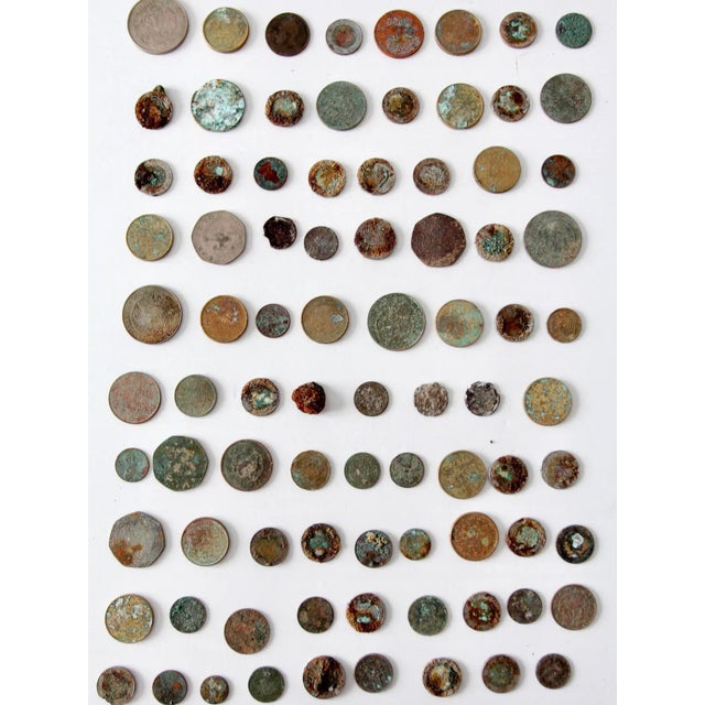 Brown Vintage Oxidized Coin Collection For Sale - Image 8 of 11