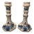 Vintage Delft Royal Copenhagen Blue Floral Candlestick Holders-Set of 2 For Sale
