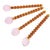 Contemporary Contemporary Pale Pink Amber Beaded Glass Stirring Spoons - Set of 8 For Sale - Image 3 of 6
