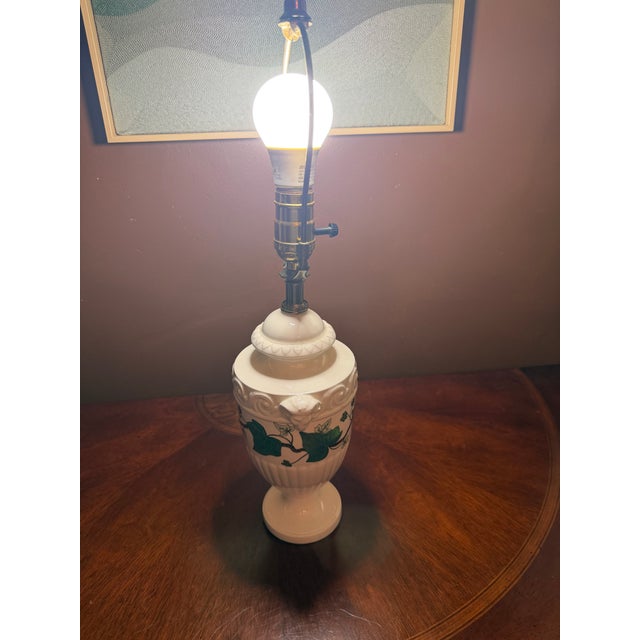 Wedgwood Napoleon Ivy Porcelain Table Lamp Ram's Head ca.1960s For Sale - Image 17 of 17