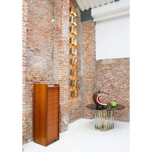 Mid-Century Foglio Italian Brass Sconce by Tobia Scarpa, Set of 2 For Sale - Image 13 of 14