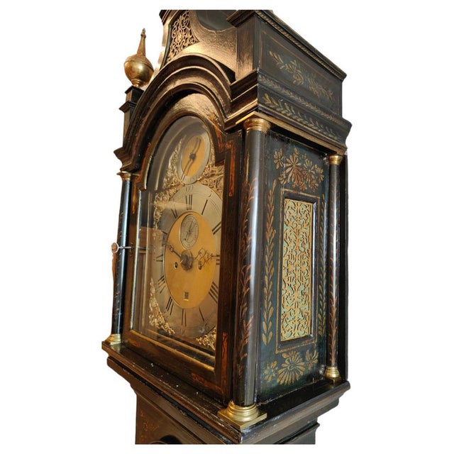 Grand Father Case Clock with Chinese Figures, 19th Century For Sale - Image 9 of 14