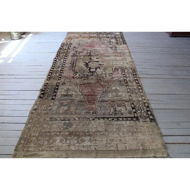 One of a kind hand made oushak rug. This gorgeous hand knotted area rug is made in 1930's by Anatolian tribes. Collectible...