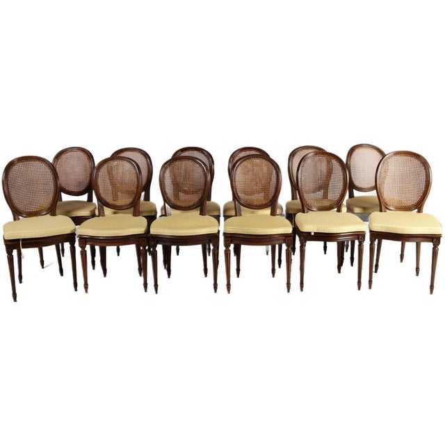 Antique Louis XVI Chairs with Viennese Caning, 1880, Set of 12 For Sale - Image 4 of 16