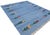 Handmade Cotton Vegetable Dyed Flat Weave Area Rug, Sky Blue Leaf Dhurrie - 8'x10' For Sale - Image 9 of 13