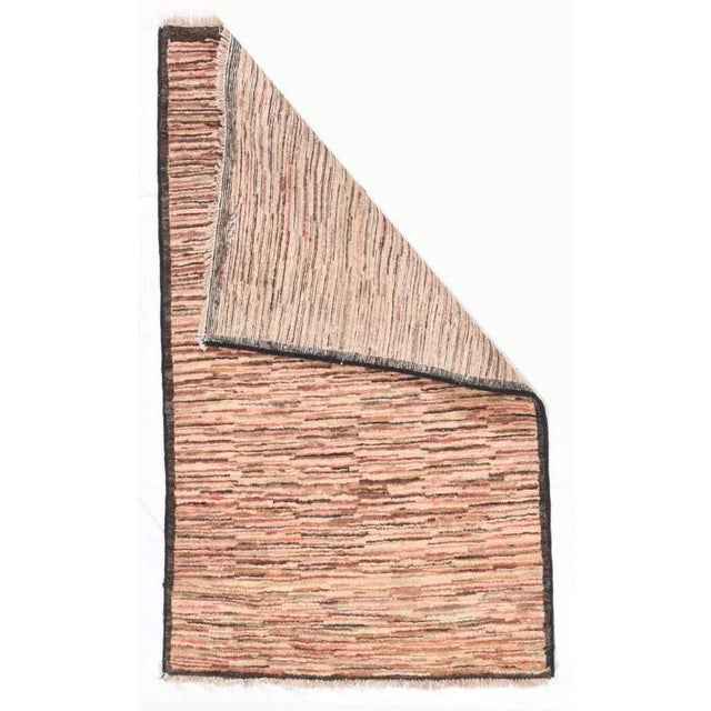 Hand Made Persian Gabbeh 2' 8" x 4' 2" Wool Dark Brown