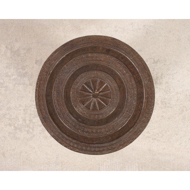 Southeast Asian Patinated Bronze Rain Drum or Drinks Table For Sale - Image 4 of 16