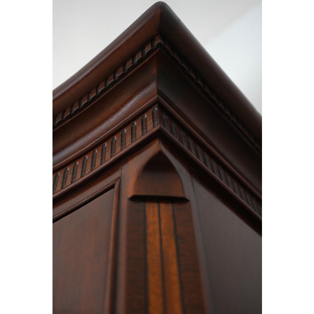 Wood Baker Mahogany Inlaid Bow Front High Chest For Sale - Image 7 of 16