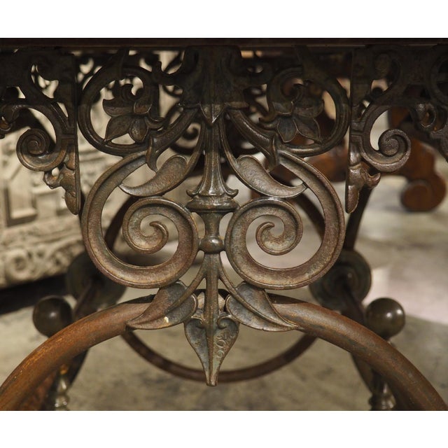 French Large 19th Century French Cast Iron and Marble Butcher Shop or “Pastry Table” For Sale - Image 3 of 18
