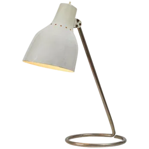 1960s Mid-Century Modern Bag Turgi White Table Lamp