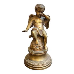Vintage Brass Cherub Figurine